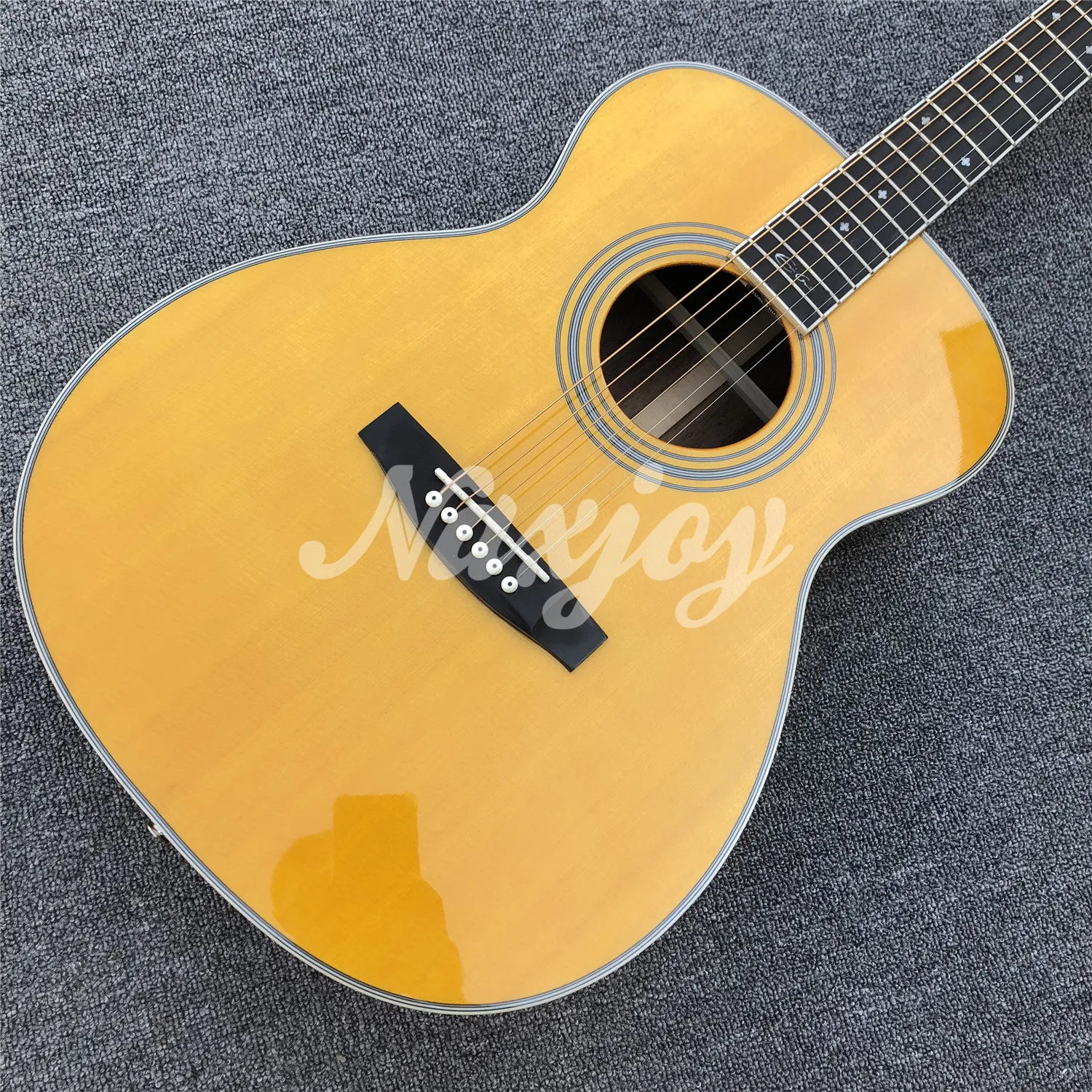 40 Inches OM42 Series Yellow Spruce Top Acoustic Guitar Rosewood Body Ebony Fingerboard