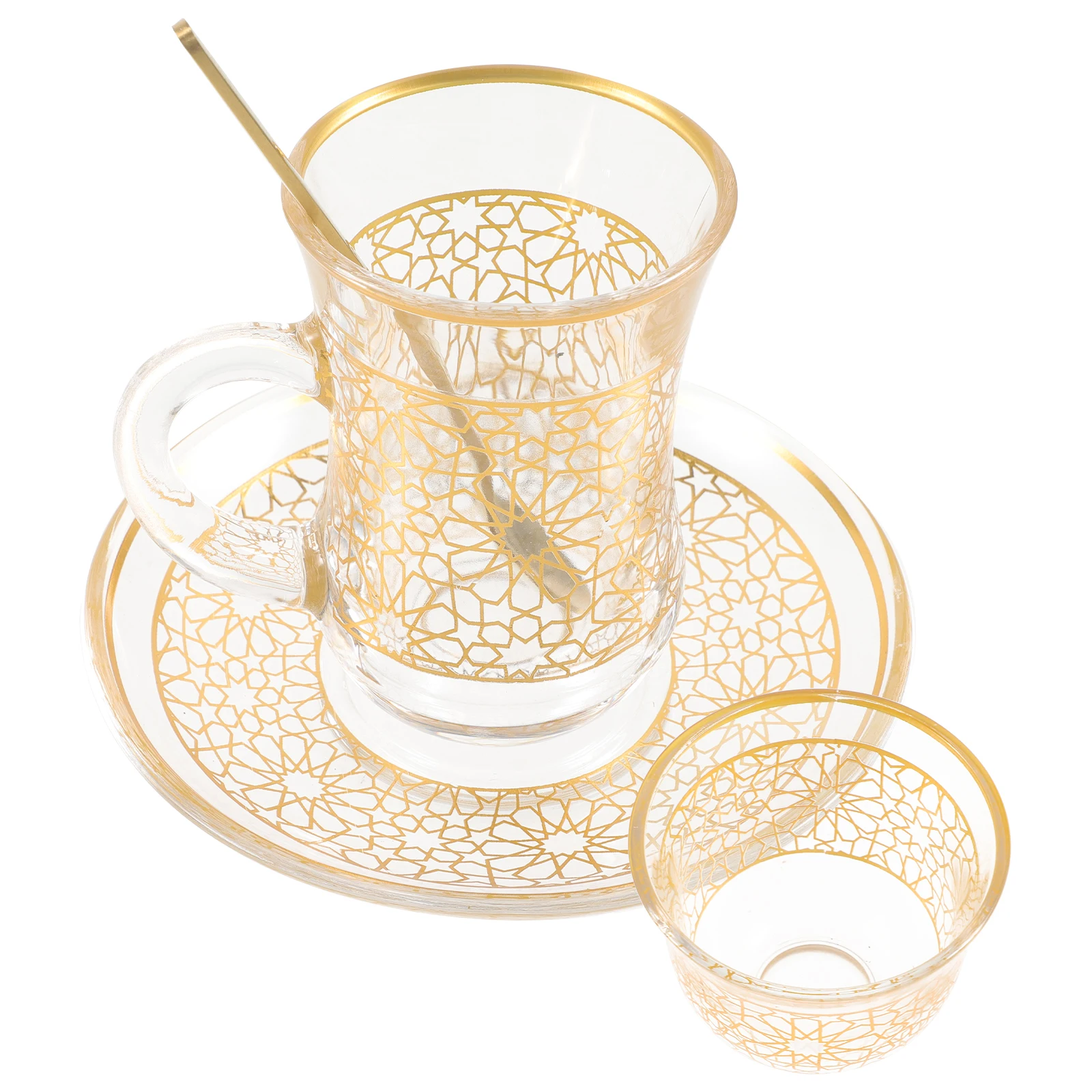 1 مجموعة كوب حليب زجاجي مع الصحن 200 مللي تصميم بسيط حديث طقم فناجين القهوة لعصير الشاي النبيذ لاتيه أكواب كوب ماء ديكور #6