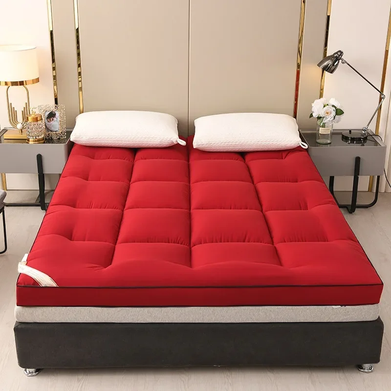 1.8m x 2m matelas pliant tapis de couchage Convertible canapé canapé-lit matelas Tatami Couple matelas chambre meubles - Red-1.8m 2m