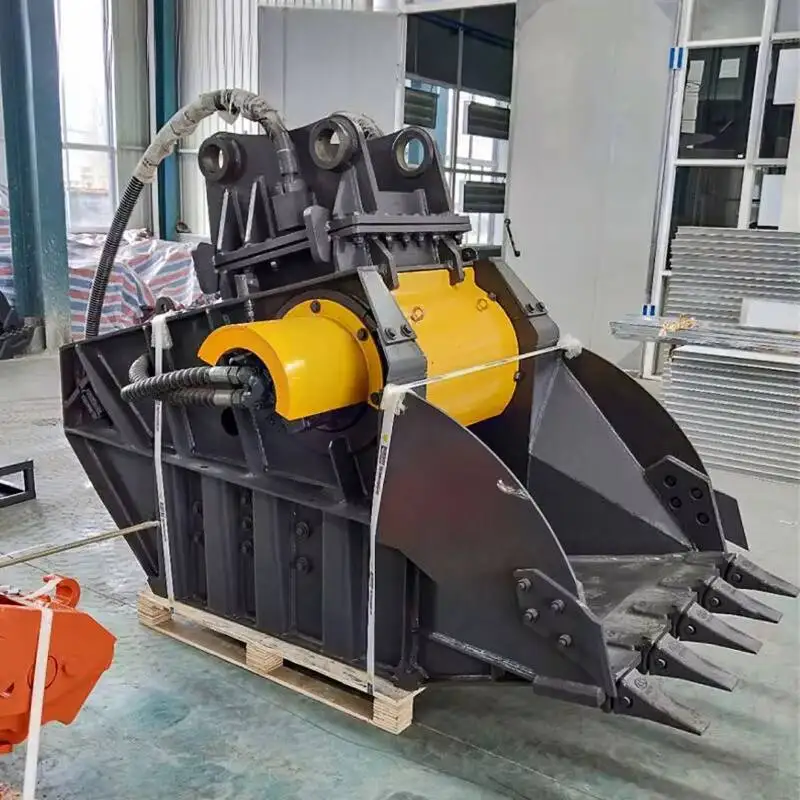 

Mobile Crusher, Stone, Cement Block, Concrete, Gravel Excavator, Jaw Type Crushing Bucket, Hydraulic Excavator, Crushing Bucket