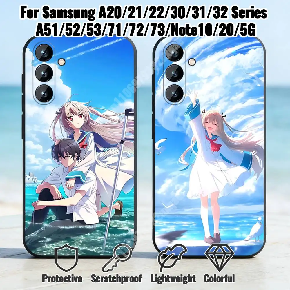 

ATRI My Dear Moments Phone Case for Samsung Galaxy A12 13 Note 10Pro 20Ultra A20 21 30 31 40 41 A71 72 Silicone Protector