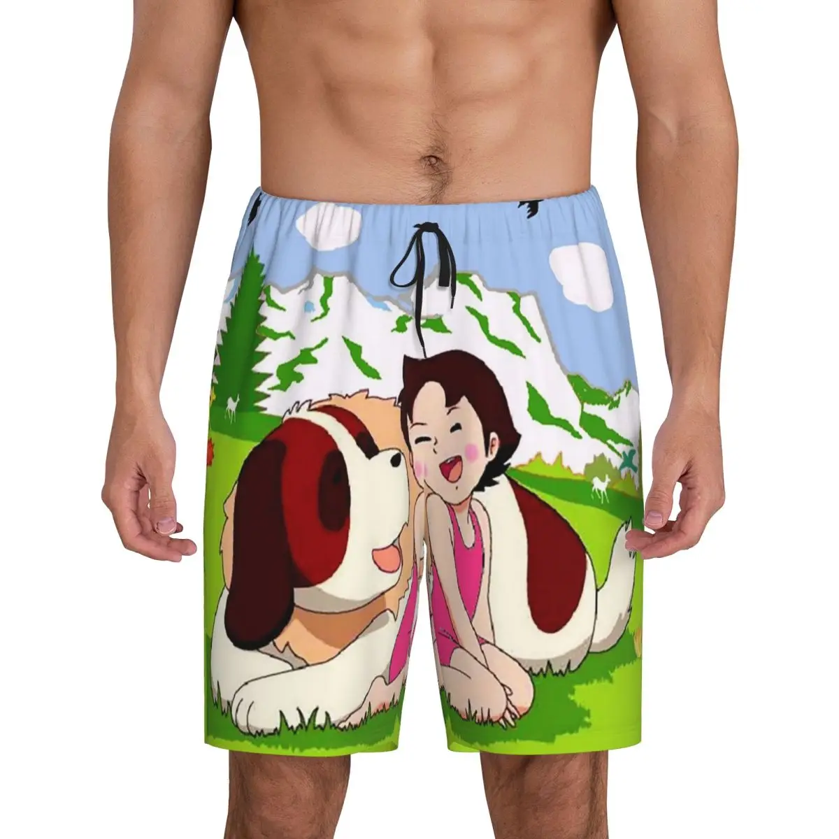 

Custom An Afternoon With Heidi Short Pajama Pants Men Sleepwear Sleep Lounge Bottom Shorts Sleeping Pants
