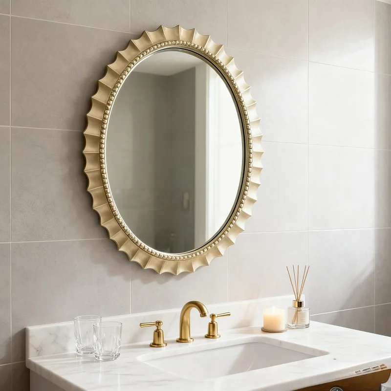 Nordic Bathroom Mirror Living Room Modern Vanity Girls Decoration Aesthetic Mirror Makeup Luxury Spiegel Wand Home Decorations