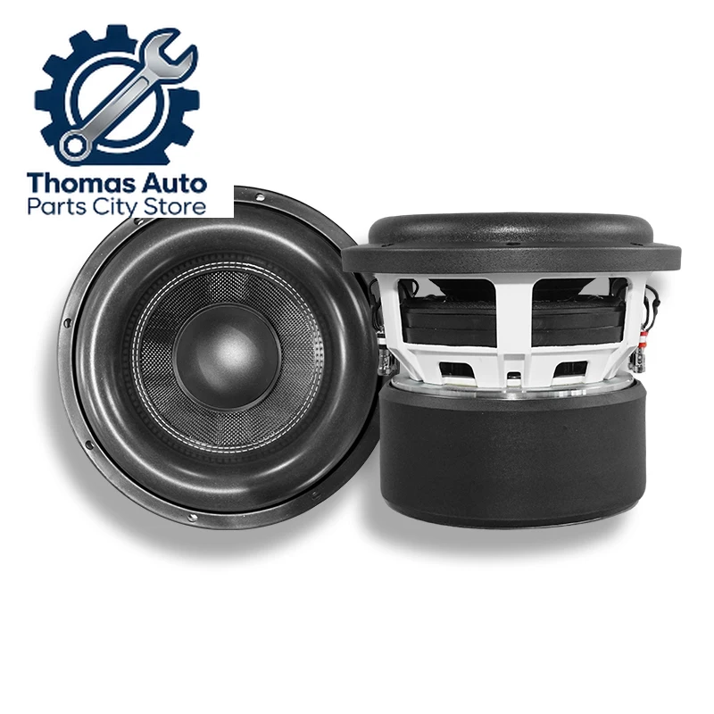 

GRANVOZ 8" 1000W Pro Subwoofer-2.4" CCAW Voice Coil & Aluminum Frame (2) | PA/Car Audio System Solution