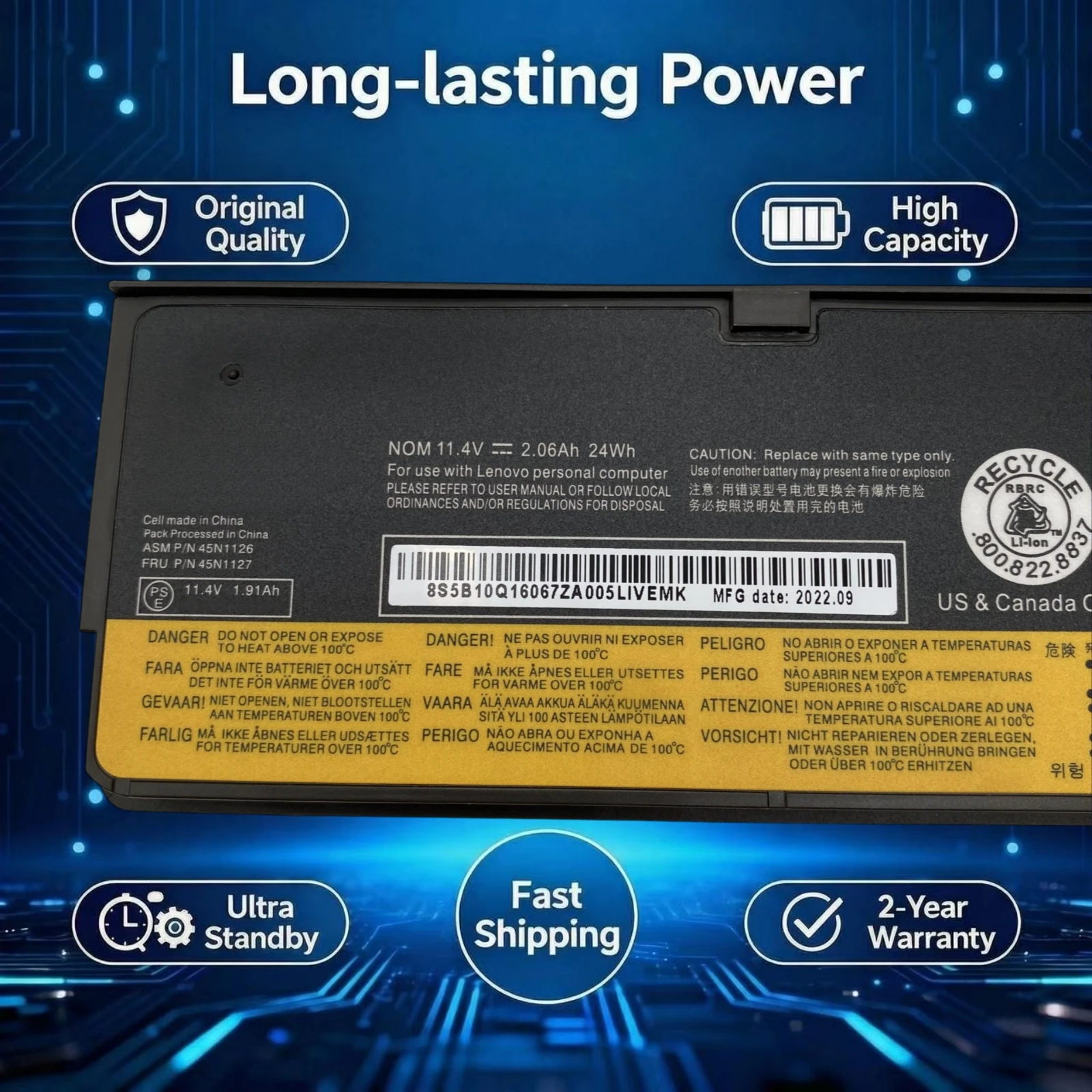 Original 45N1125 45N1126 Laptop Battery For Lenovo ThinkPad X240 T440S T440 X250 T450S X260 S440 S540 L450 L470 45N1775 01AV460
