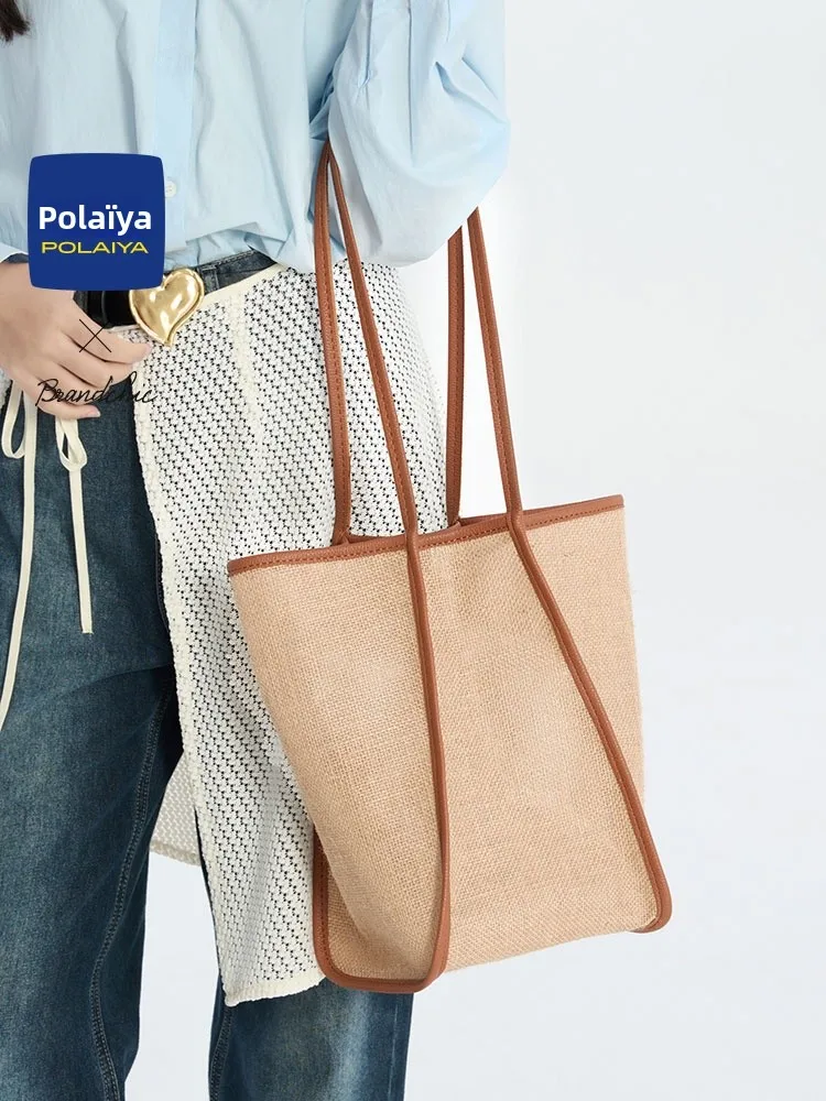 

Large Capaci Canvas Buet Bag Women's Casual Single oulder Commuter Tote Bag Versatile Underarm Bag Original Design op...