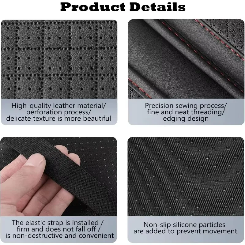 

for Car Protector Cover with Storage Pocket Elbow Rest Cushion Armrest Box Pad Memory Foam Center Leather Console Arm Rest