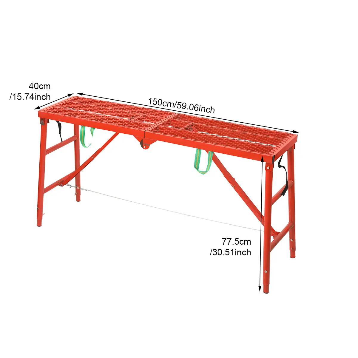 للطي منصة العمل سقالة ارتفاع قابل للتعديل الحصان البراز متعددة الوظائف الركاب البناء الهندسة سلم 150x40 سنتيمتر