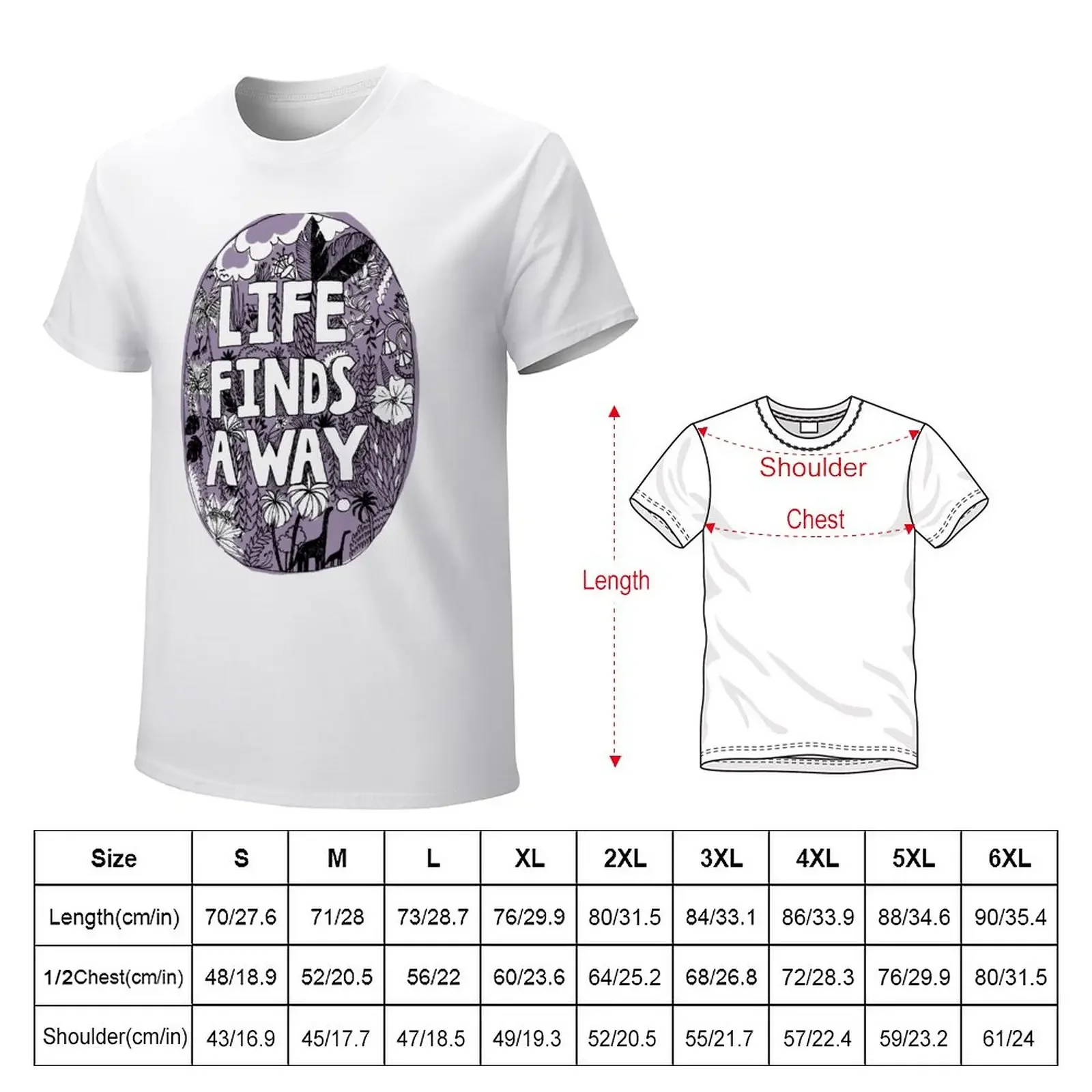 Life Finds A Way - Jurassic Park Purple T-Shirt quick drying graphics mens t shirts pack