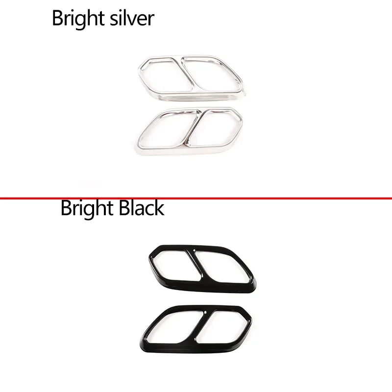 For Volkswagen Touareg 2019-2021 Stainless Steel Bright Silver Car Tail Muffler Exhaust Pipe Output Cover Car Accessories