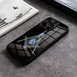 Religion fraternity Freemasons Phone Case Tempered Glass For iPhone 15 Pro Max 14 13 12 Mini 11 X XR XS Max 8 7 Plus SE Back Cov