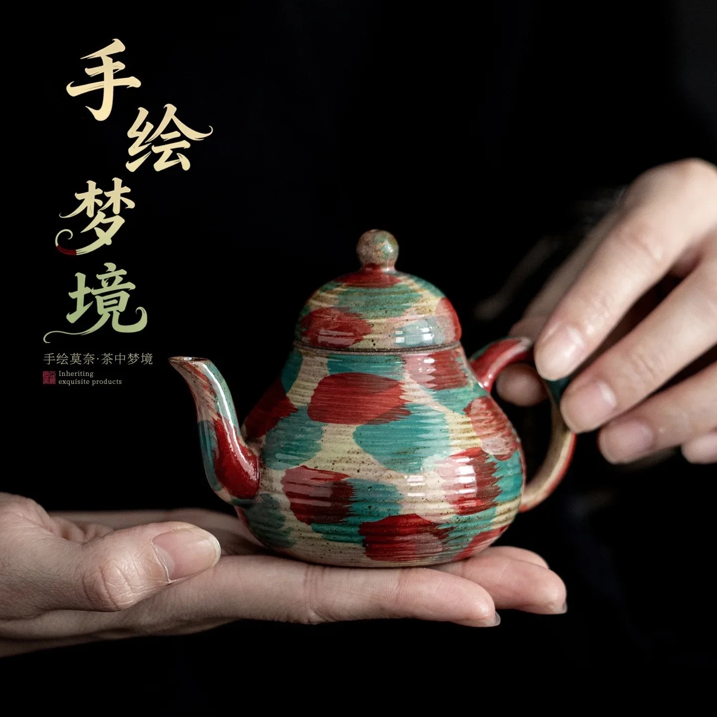 Hand Painted Dream Pear Pot Brewing Teapot Monet Style Ceramic Brewing TeaBowl Dividing TeaSet Uniform Teacup Pot Bearing Teacup