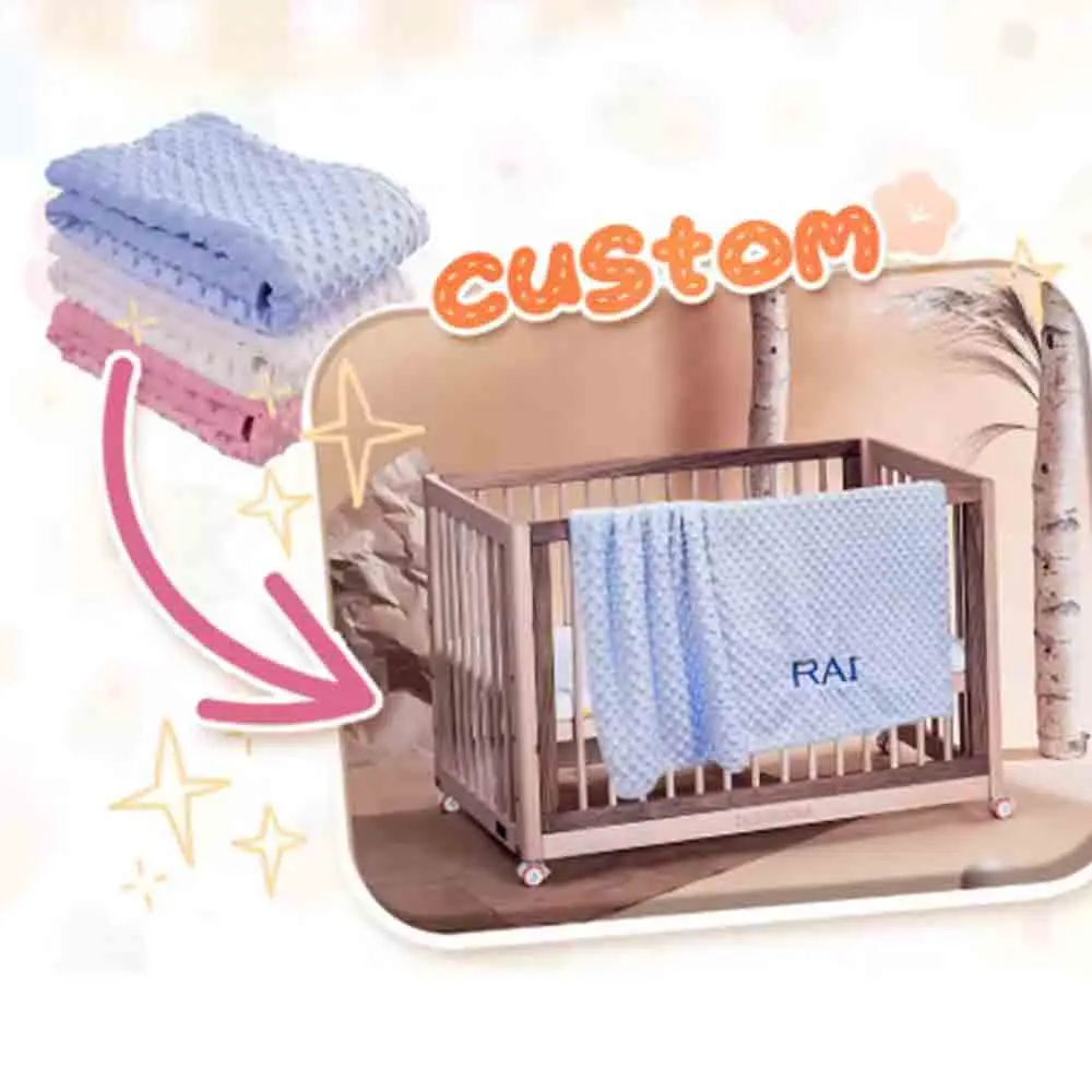Personalized Newborn Baby Doudou Blanket - Customizable Swaddle Stroller Bed Crib Sleep Cover Shower Gift Children Birth Present
