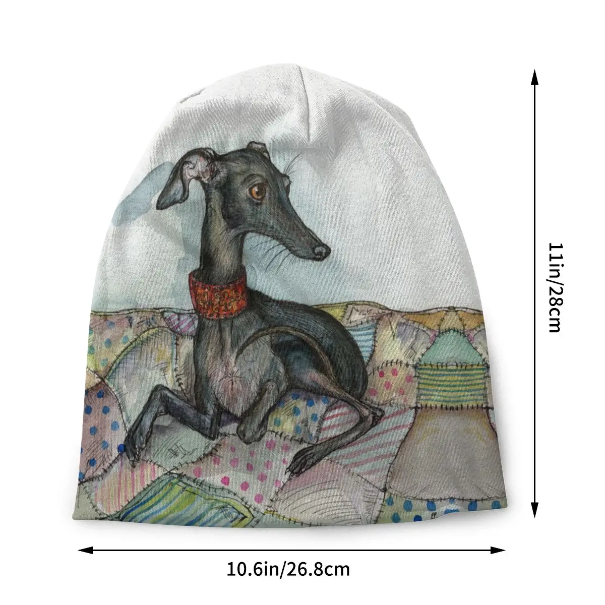 Custom Fashion Winter Warm Men Women Knitting Hat Unisex Adult Greyhound Whippet Dog Skullies Beanies Caps Bonnet Hats