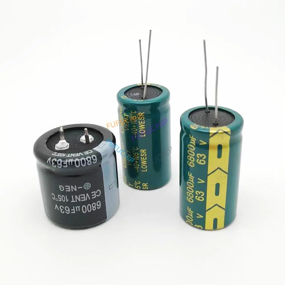 

2pcs Good quality 63v6800uf Radial DIP Aluminum Electrolytic Capacitors 63v 6800uf Tolerance 20% size 30x35 20%