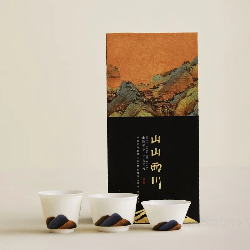 

Белый фарфоровый набор, чашка для горной реки, мастер-чашка, чайный сервиз кунг-фу, маленькая чашка, чайная чашка, персональная чайная чашка, современный китайский стиль
