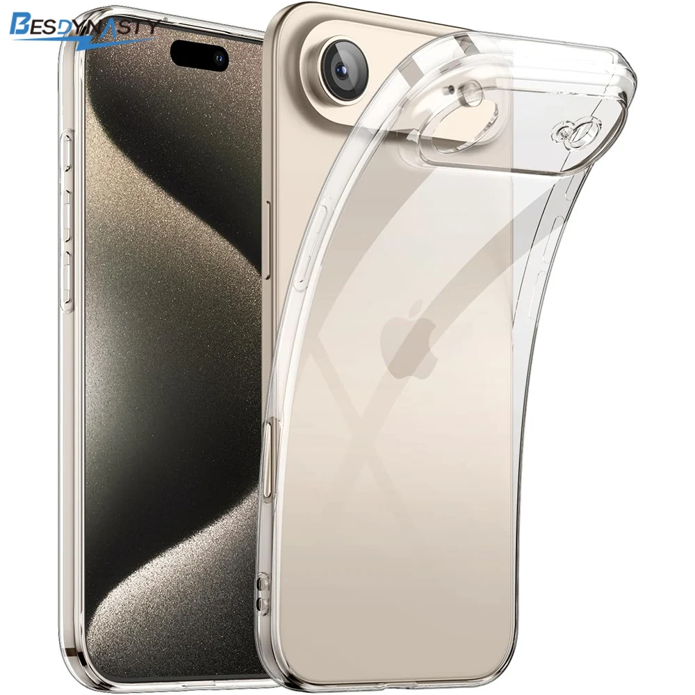 

Slim Clear TPU Case for iPhone 17 Air 16 15 Pro Max 14 Plus 13 Mini 12 11 17Air 17Pro iPhone17 Phone Cover Accessories