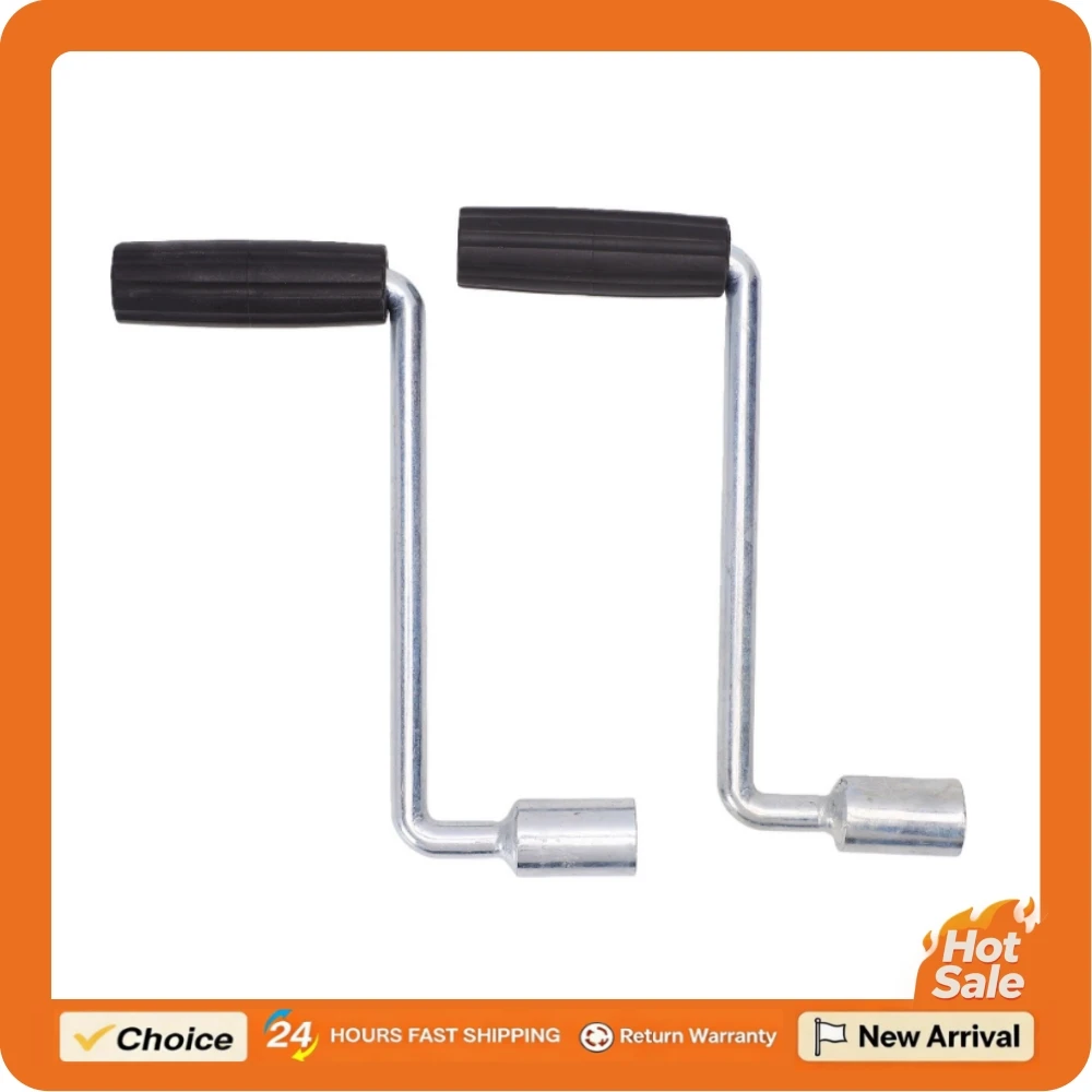 Trailer Crank Handle with M19 Socket Efficient Galvanized Iron Campers Jack Crank Handle for Truck Campers Jack Crank Handle