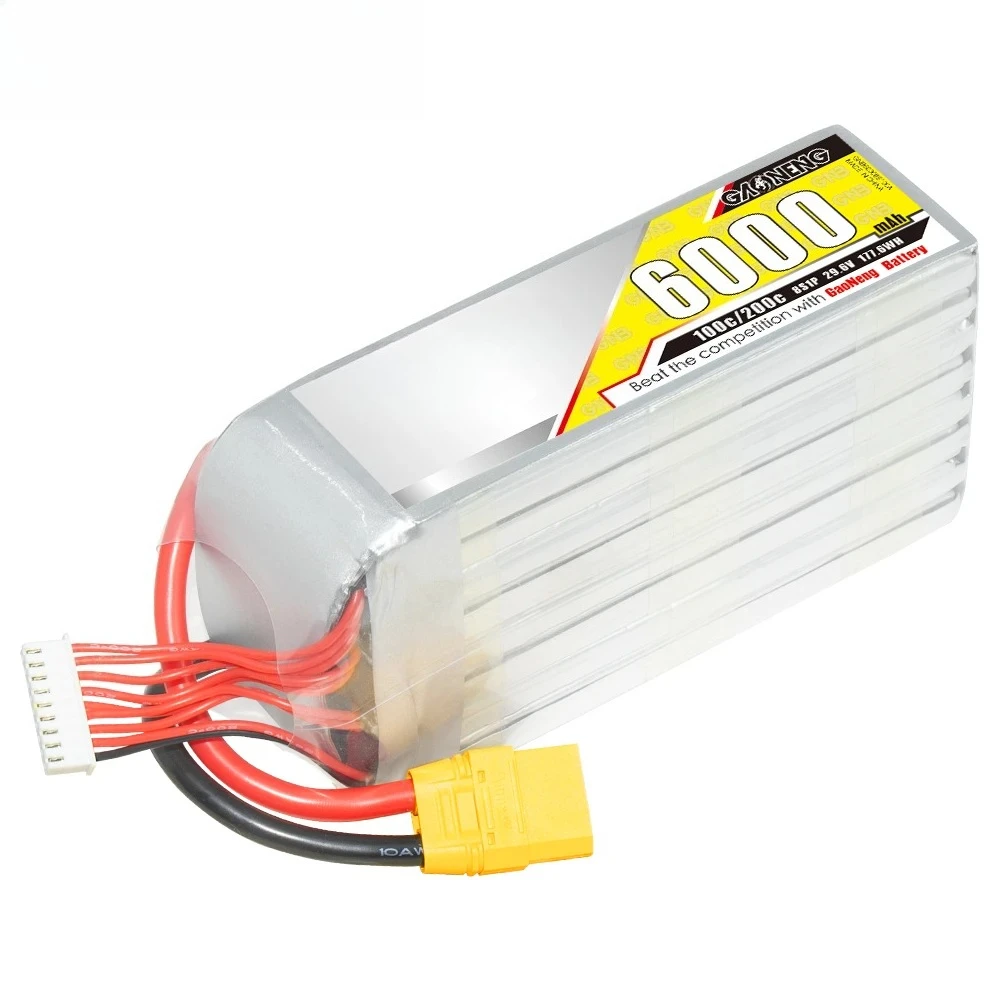 2025 hot sale GNB GAONENG 6000mah 8S 29.6V 100C 200C XT90 RC Air  RC LiPo Battery High Discharge C Rating Performance   Airplane