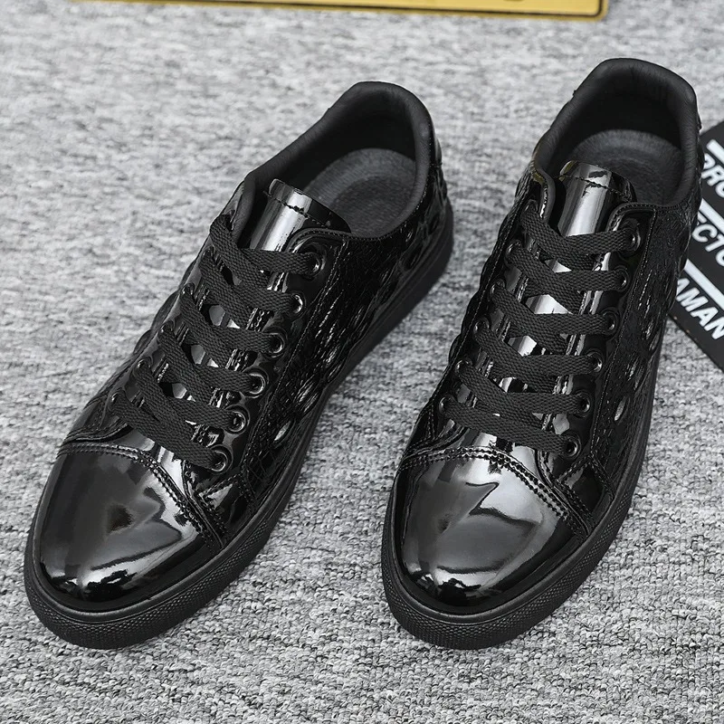 casual man shoes designer crocodile shoes man luxury sneakers black shoes for man trainers skateboard tenis masculino casual