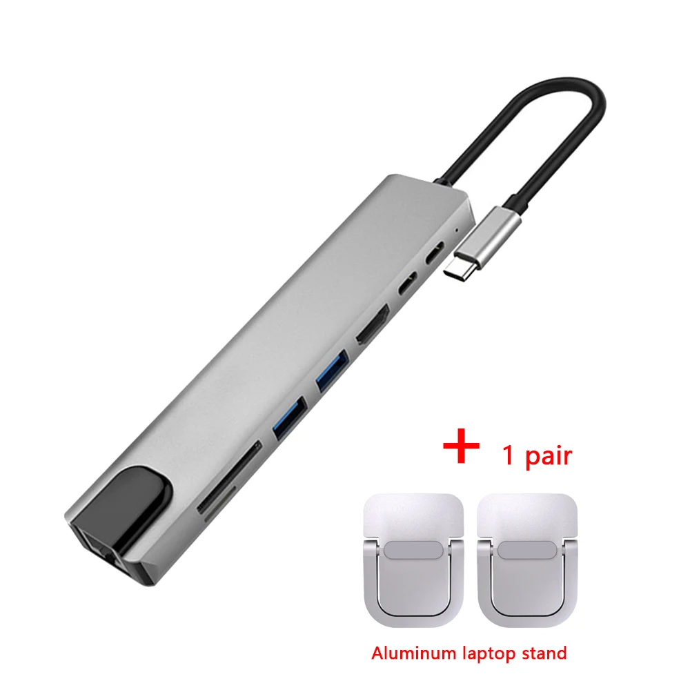 

USB C HUB Type C Splitter To HDMI-4K Docking Station Laptop Adapter With PD SD TF RJ45 thunderbolt 3 For Macbook Air Pro