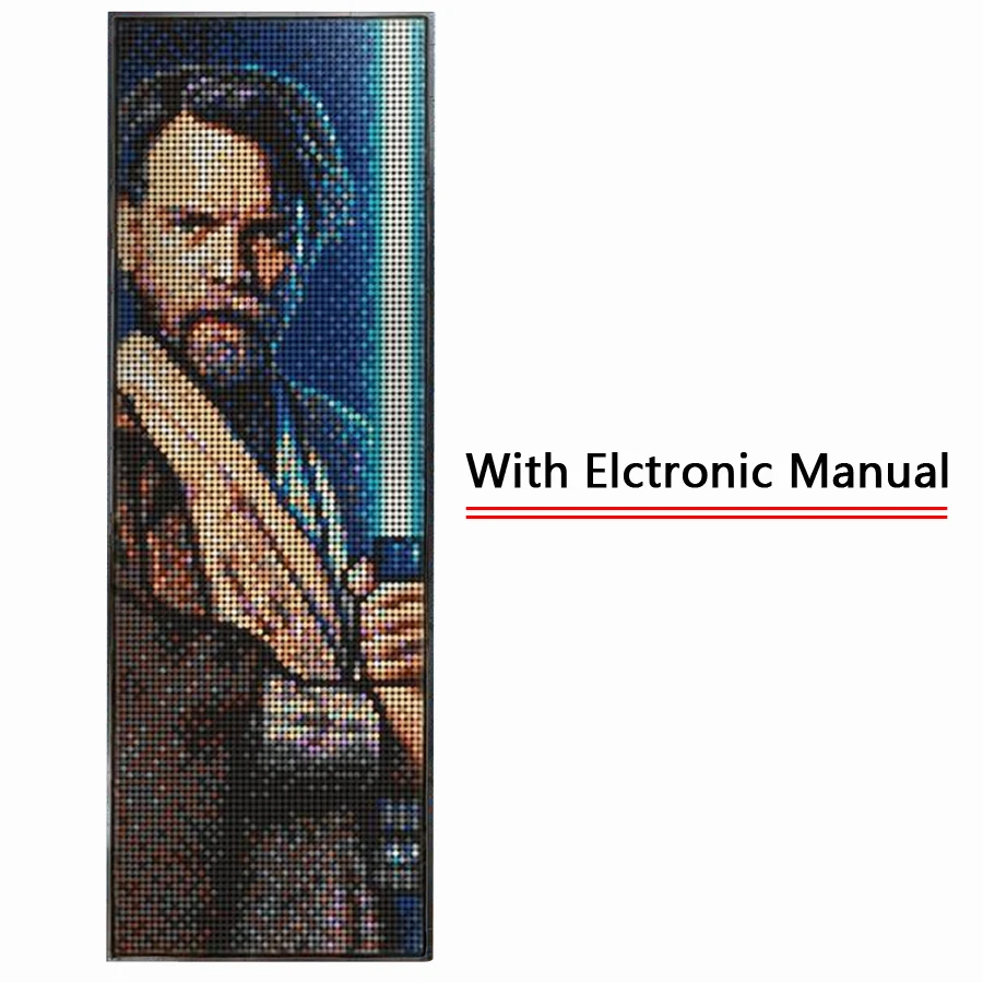 31205 オビ＝ワン・ケノービ MOC クラシックピクセルアート絵画ビルディングブロックセットモザイクレンガ映画おもちゃ最高のクリスマス誕生日ギフト