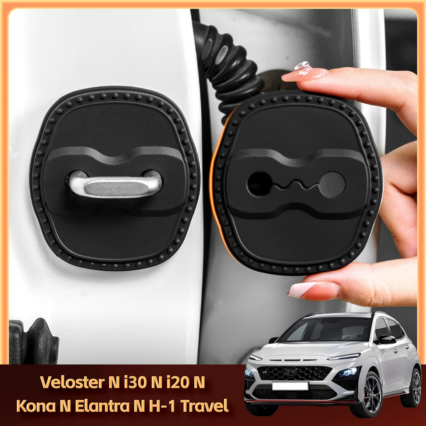 

2/4Pcs Silicone Car Door Lock Cover Protective Decoration Case For Hyundai Veloster N i30 N i20 N Kona N Elantra N H-1 Travel