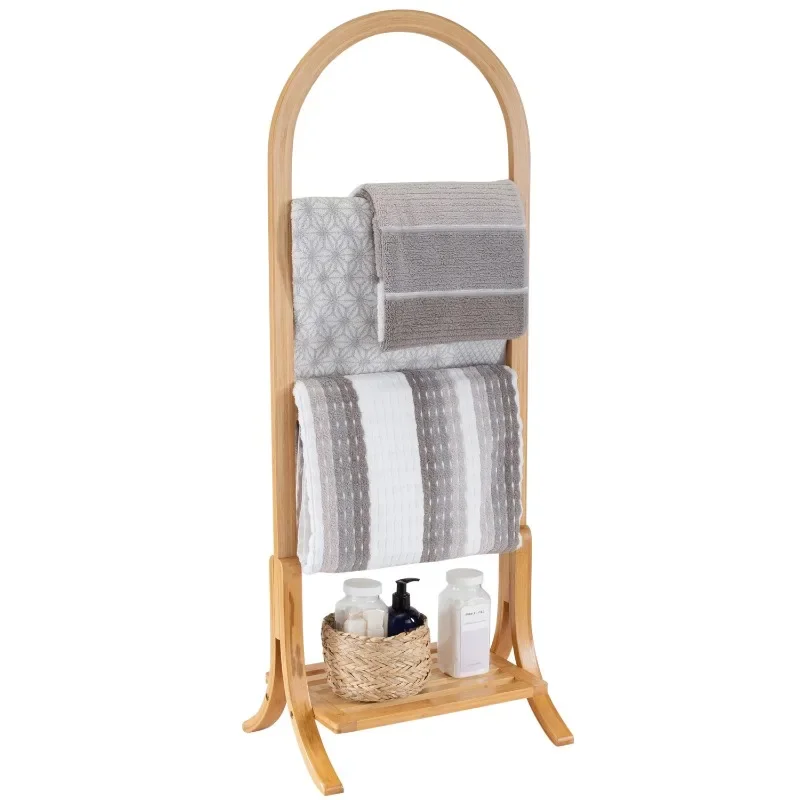 Stehender Handtuchhalter aus Bambus