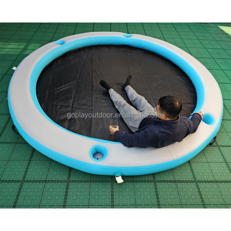 

Good Quality Inflatable Pool Floating Water Hammock with Cup Holders