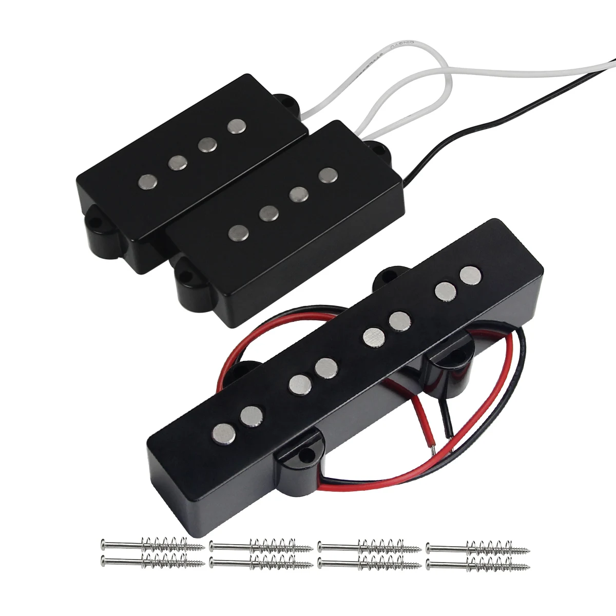 NEW Set of Alnico 5 Bass Pickups Open Style PB Pickups & JB Bridge Pickups For PB Bass