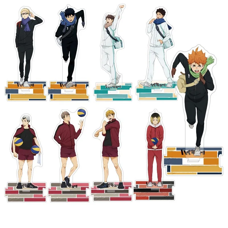 

Anime Haikyuu!! Shoyo Hinata Tobio Kageyama Cosplay Morning Exercise Acrylic Standing Sign Ambitus