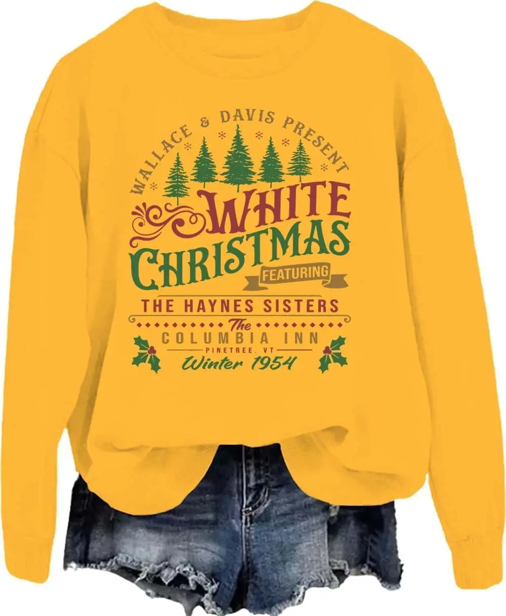 Christmas Sweaters For Women  White Christmas Sweatshirt  White Christmas Sweatshirt For Women