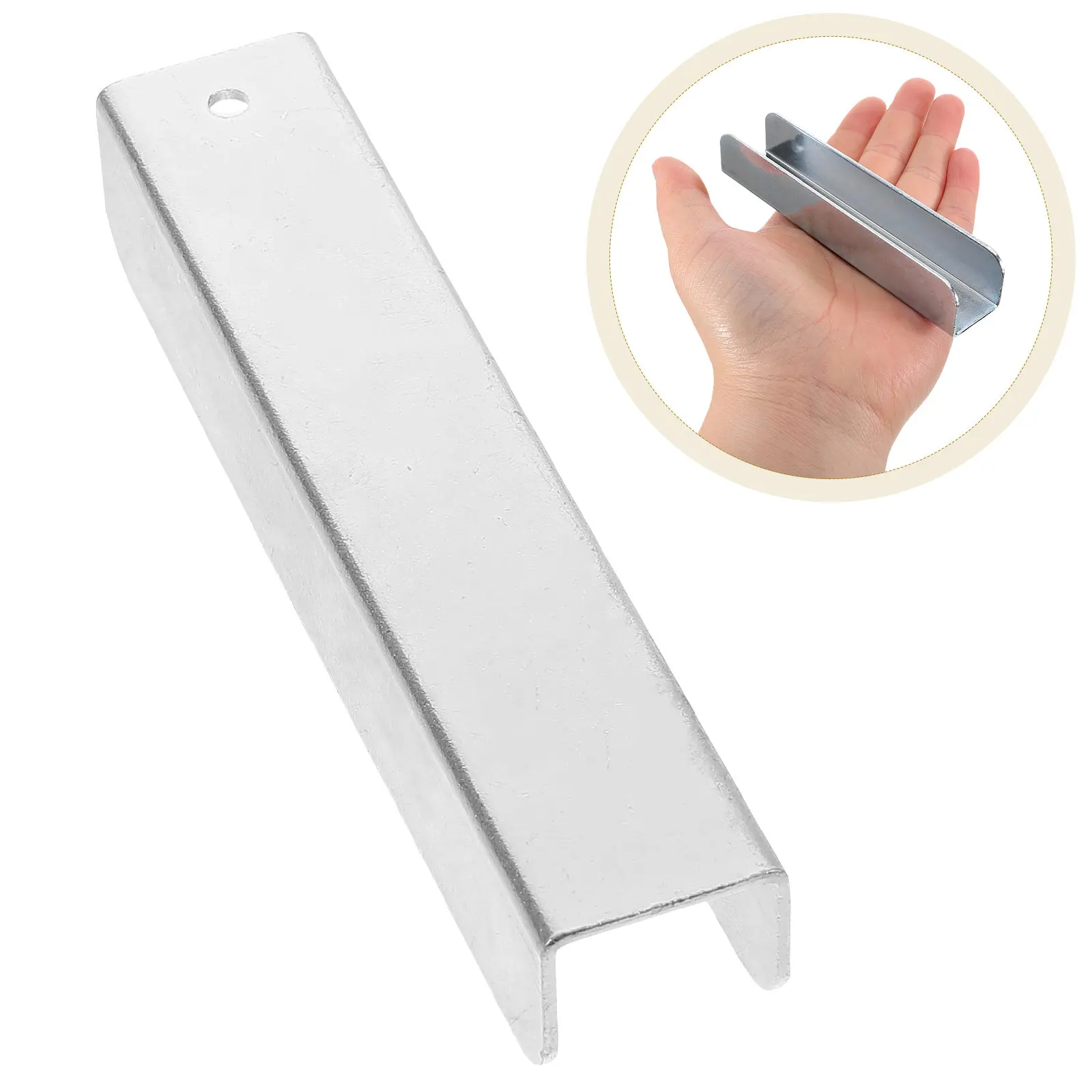 

U-Shaped Stainless Steel Door Reinforcement Fittings for Baby Gates Pet Barriers Stairway Doorway Safety Groove Slot Tools