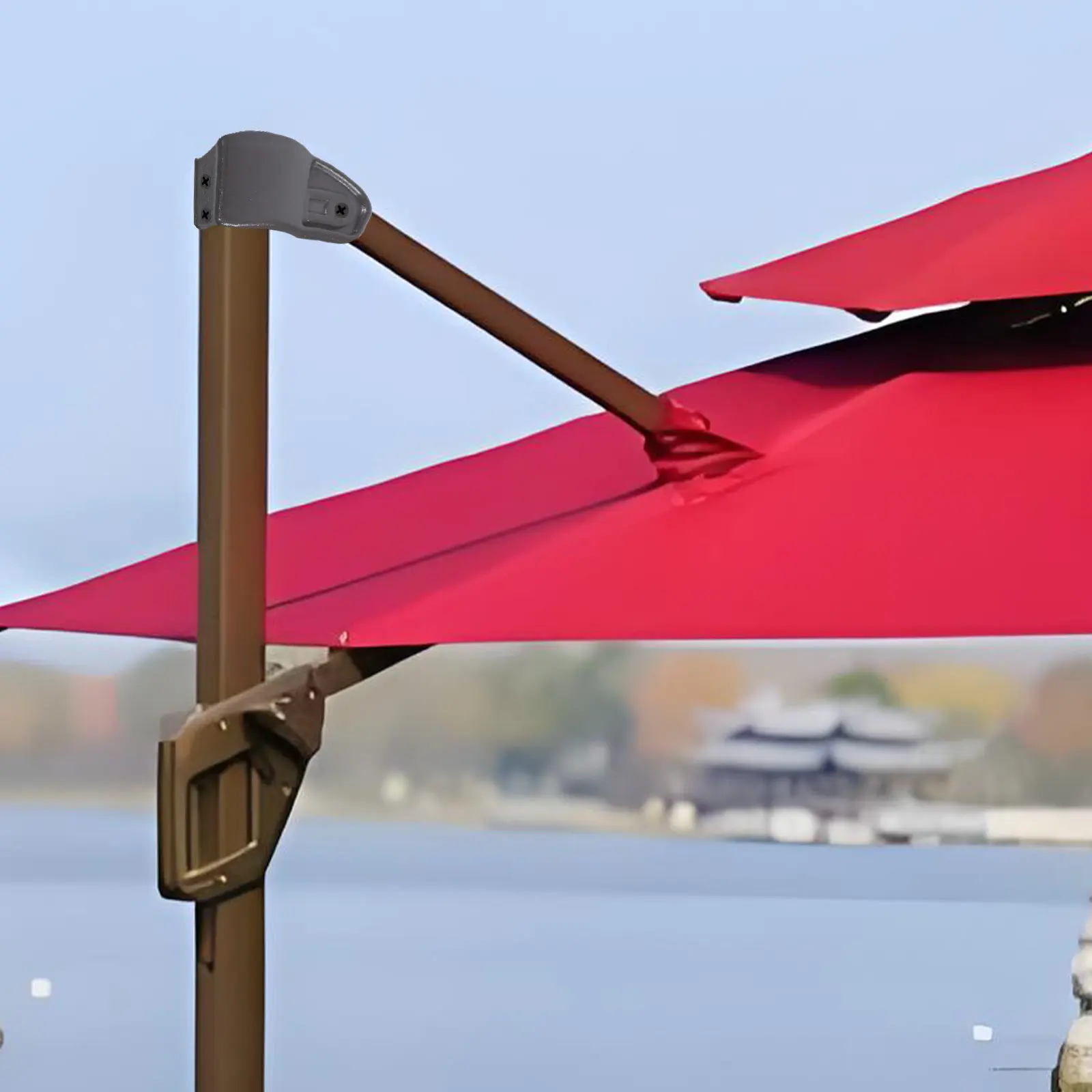 Umbrella Accessories Replacement Part Patio Beach Garden Umbrella Pole Top Crank Handle Sleeve for Stable Wind Resistant