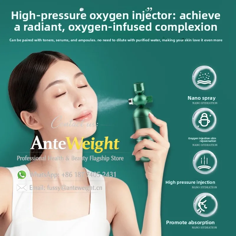 Portable Facial Mist Sprayer, High-Pressure Nano Mist with Blue Light Oxygen | Rechargeable Handheld Hydrating Device
