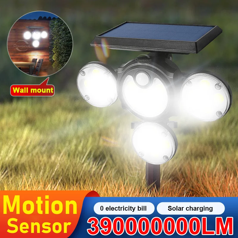 

Новые солнечные фонари, уличный сад, настенный светильник на солнечной энергии, водонепроницаемый датчик движения, дорожный светильник, пейзаж, двор, газон на заднем дворе