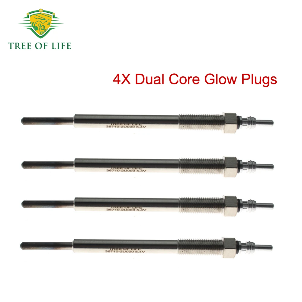 

4x Glow Plug 5.4V For Kia Optima K5 Sportage IV Ceed III Proceed Rio Stonic 1.6 CRDi 2018 2019 2020+ 36710-2U000 36710 2U000