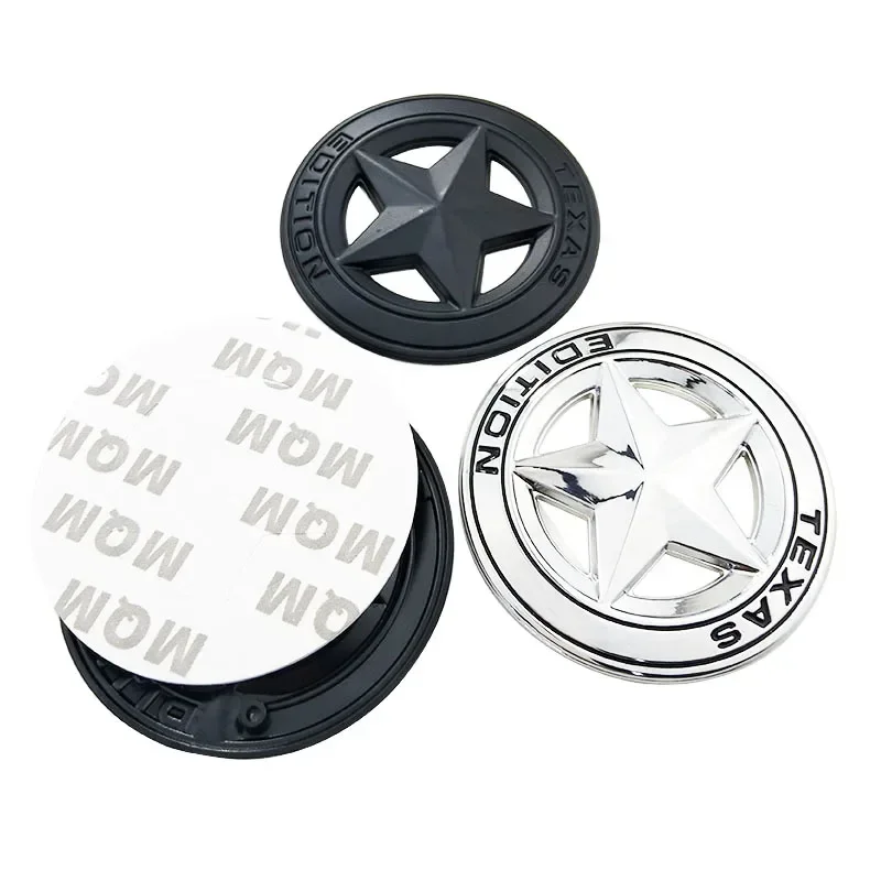 Auto TEXAS EDITION Shield Pentagram Emblem Badge Car Fender Side Tail Body Sticker for JEEP Wrangler Liberty Grand Cherokee