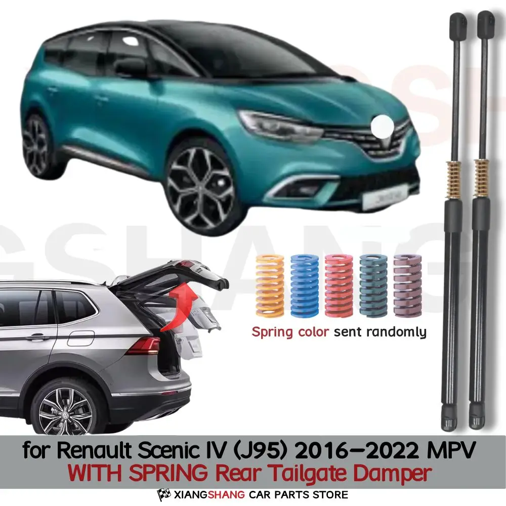 Auto Pop-Up Trunk Struts for Renault Scenic IV (J95) 2016-2022 MPV Automatic Opening Gas Lift Supports with Springs Boot Struts