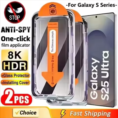 1-2Pcs Dust Free Installation Privacy Screen Protector For Samsung Galaxy S25 Ultra S24 FE A56 A36 A07 A17 S23 S22 A55 A54 A53