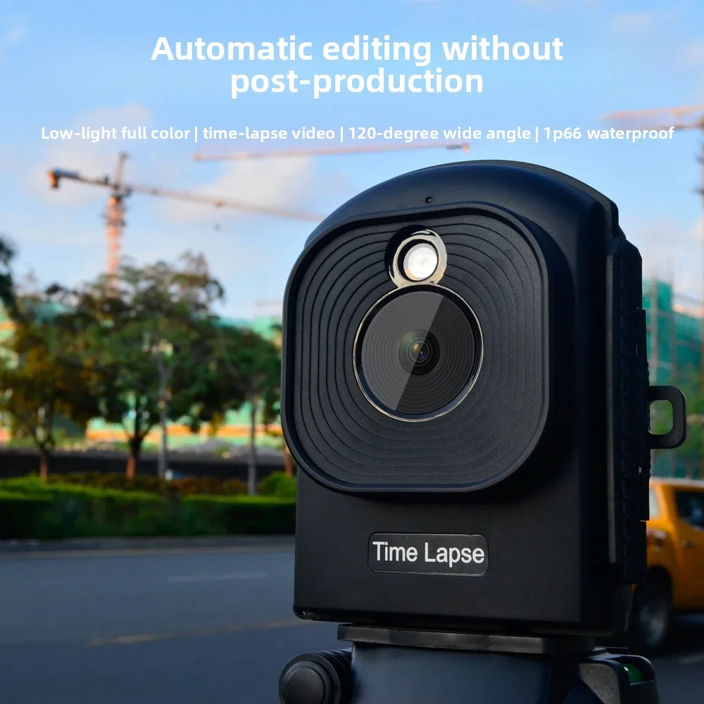 Low-light full-color time-lapse camera automatic editing waterproof and security engineering record time-lapse camera