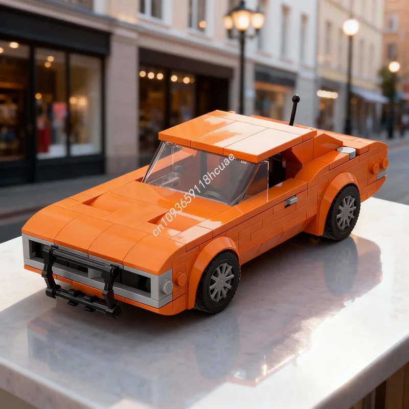 

256 деталей MOC Модель города Дьюкс Хэззард «Генерал Ли», конструктор, игрушка, архитектурный набор, рождественский подарок, сборка своими руками, креативная идея