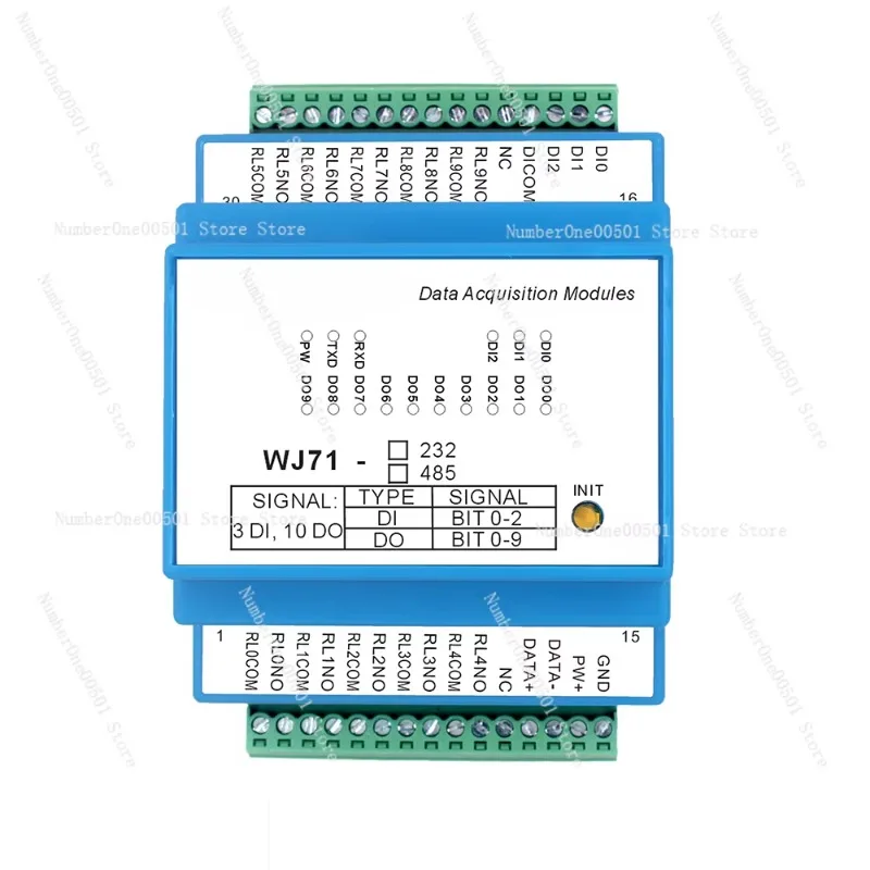 Three-Way Di Ten-Way Do Relay Output RS485/232 Remote I/O Module Wj71 Level Measurement