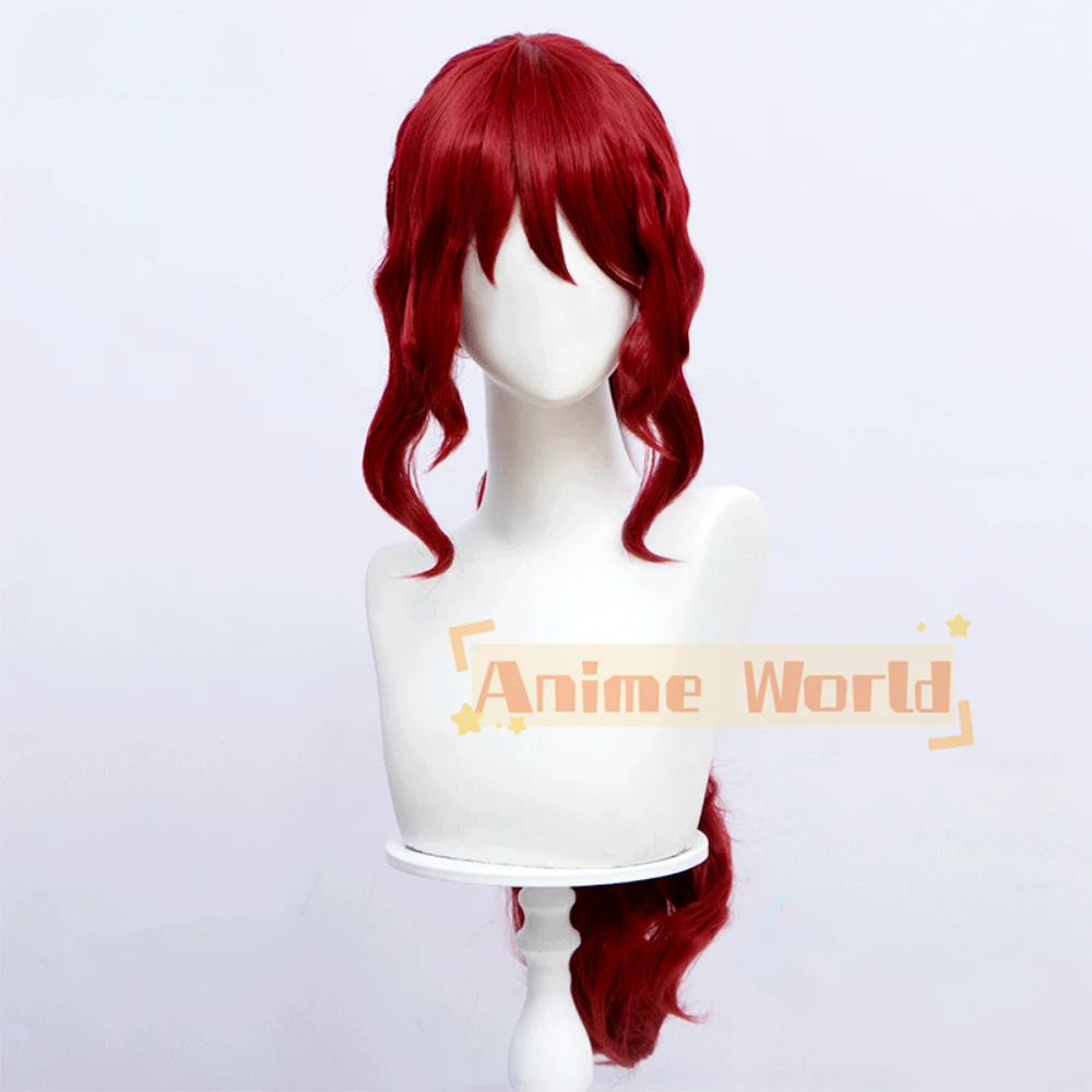 Romantic Killer Cosplay Kyoko Hoshino Wig Red Ponytail Wigs Synthetic Heat Resistant Hair for Halloween Costume Role Play