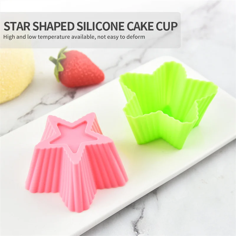Moldes de silicona para cupcakes, reutilizables, antiadherentes, fáciles de limpiar, 1 piezas