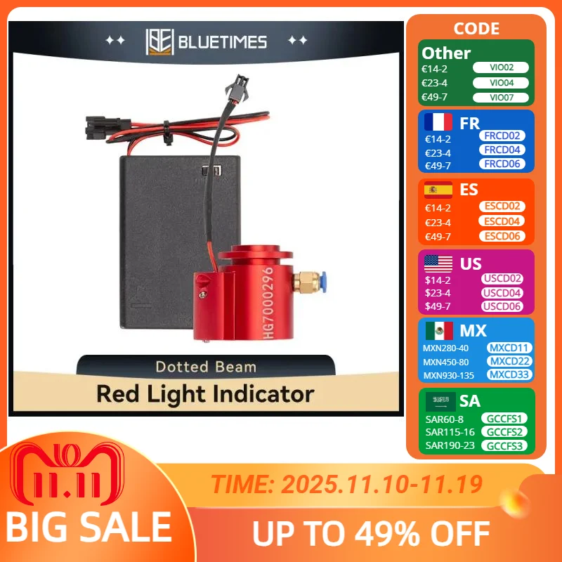 

BLUETIMES Yongli набор индикаторов выравнивания красного света, вспомогательное позиционирование устройства для лазерной трубки YONGLI, новое обновление