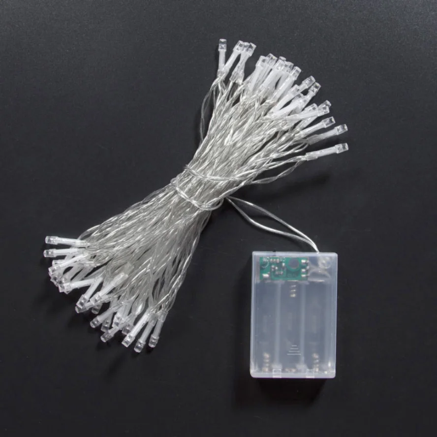 Impermeável LED Fairy String Lights, lâmpada ao ar livre, a pilhas, Natal, aniversário, Home Party Decor, 7 cores