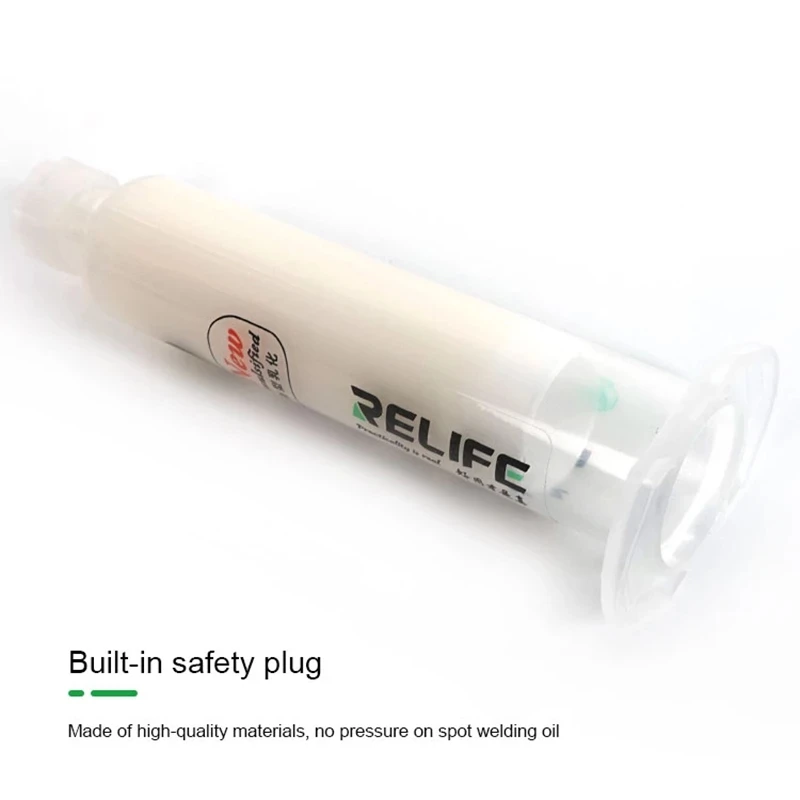 RELIFE F-21 10CC Advanced Solder Flux For PCB BGA Lead-Free Halogen-Free Rework Soldering Welding Syringe Emulsified Paste