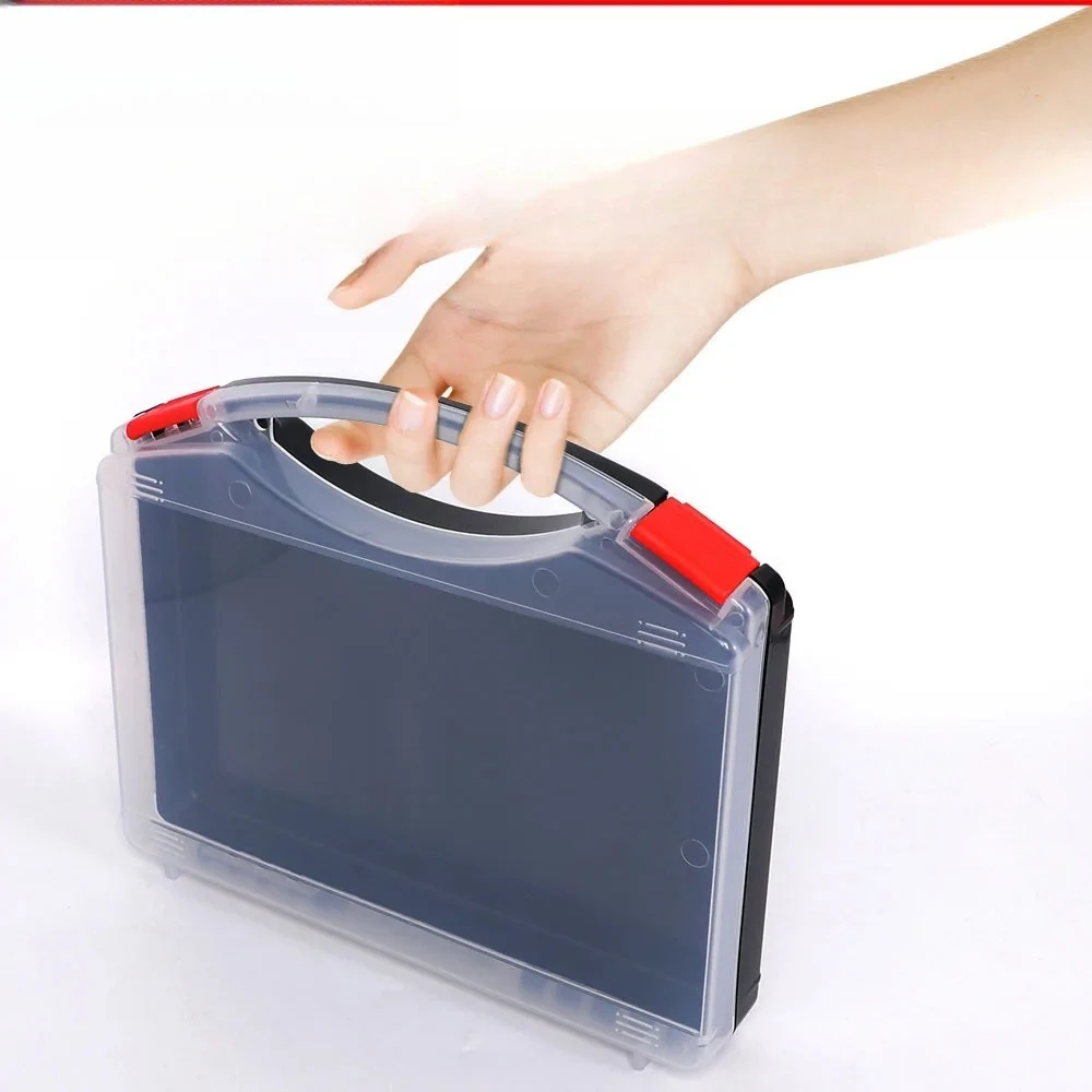 PP-Werkzeug-Aufbewahrungsbox mit 8 Fächern für Reparaturwerkzeuge, Holzbearbeitungs-Organizer und kleines Hardware-Zubehör