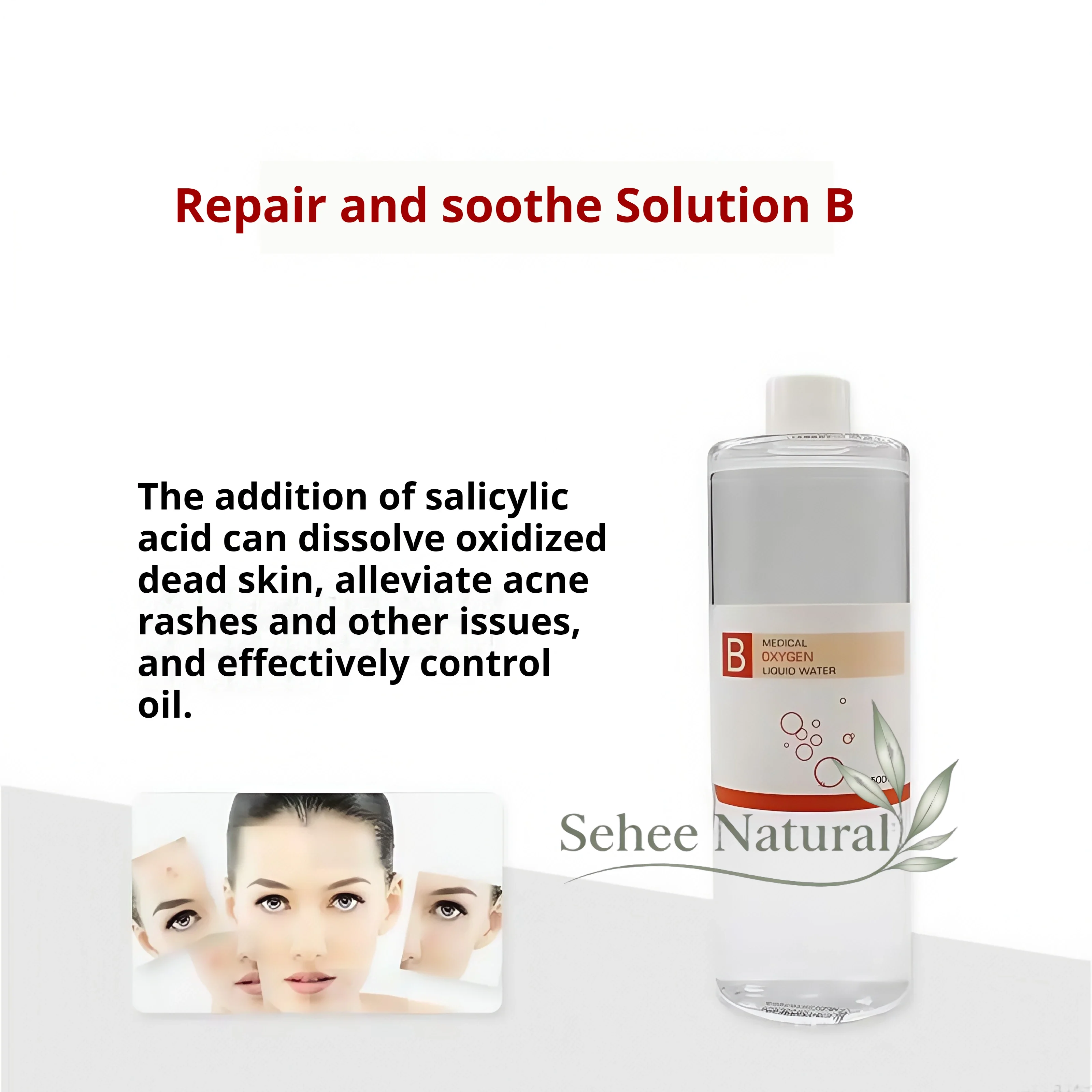 ABCD 4 Bottles 500ml Aqua Hydra Peeling Solution for Hydro Dermabrasion Machine Deep Cleansing Exfoliating Facial Serum Set